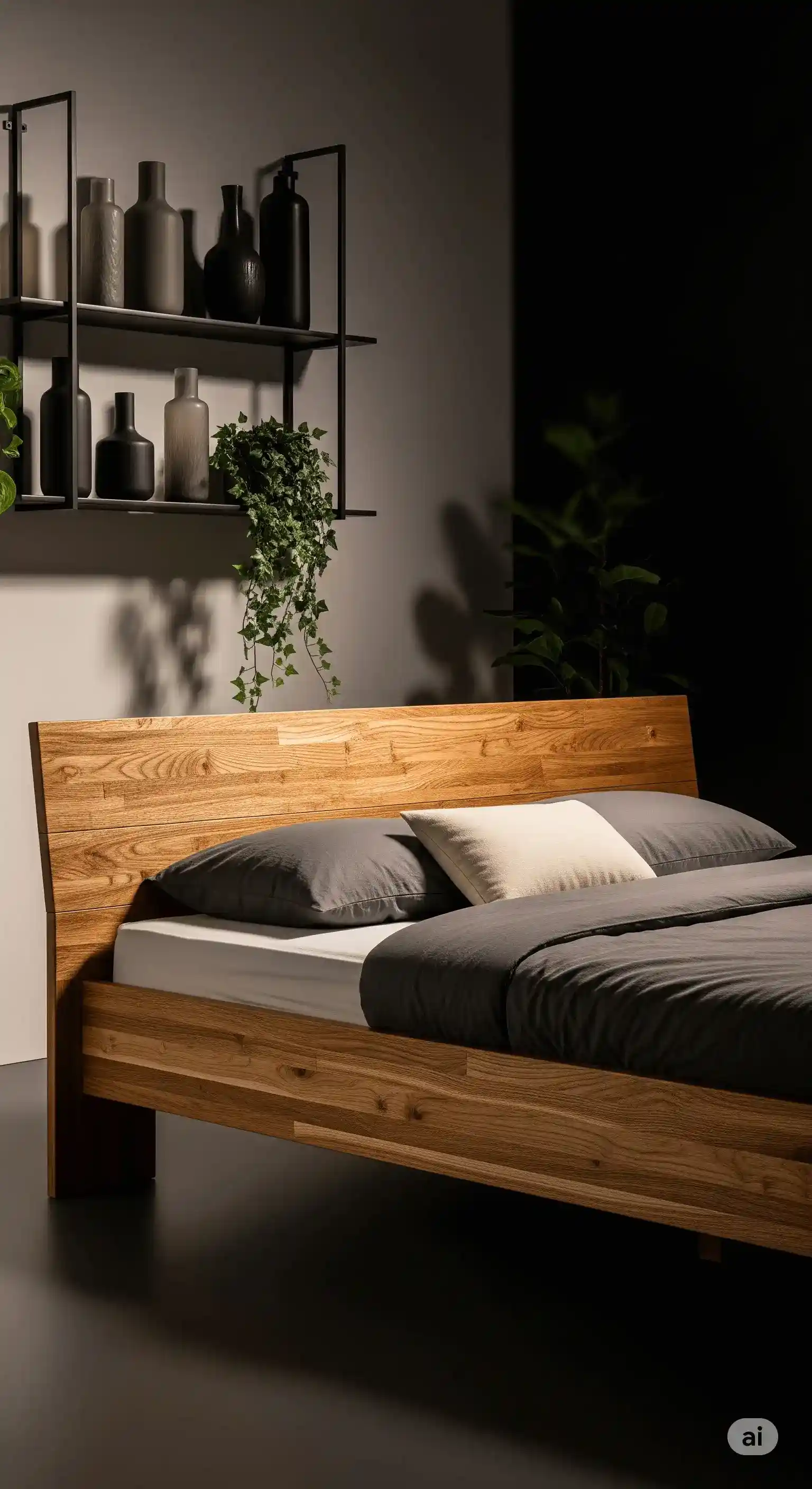 Rustic Wooden Bed