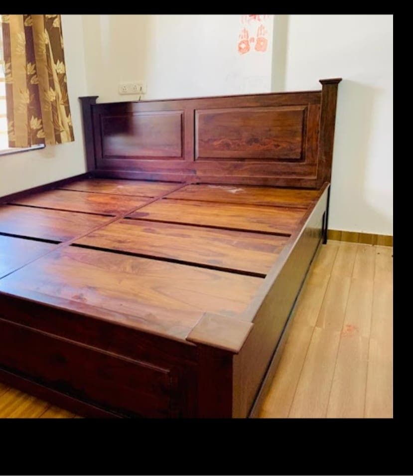 Dark Panel Bed